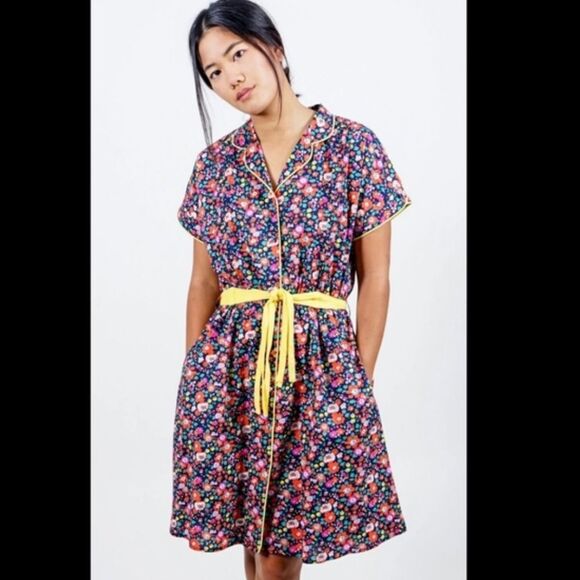 Saint Geraldine Hope Dress in Orange Blossom Floral Print Dress size large - Picture 1 of 12